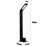 lampe solaire moderne minimaliste noir ip65 led 7w base plate autonomeextérieur