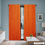 rideaux modernes orange vif imprimé rayures verticales opaques maison 100% polyester