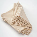 serviettes coton beige clair taille 40x40cm réutilisables classique maison party banquet