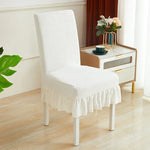 Housse chaise moderne rayées bleu gris vert élasthanne polyester amovible lavable