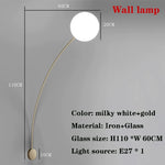 lampe poser moderne dorée lampe verre blanc sphérique éclairage chambre salon minimaliste led adaptable