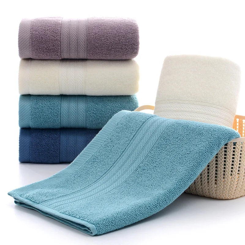 serviettes toilette coton violet blanc bleu marine rayures classiques absorbantes ensemble pièces clips