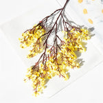 bouquet fleurs artificielles jaune rose bleu blanc mariage intérieur naturel minimaliste decoration