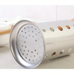 organisateur couverts moderne argenté perforations baguettes cuillères fourchettes rangement cuisine minimalistechinois