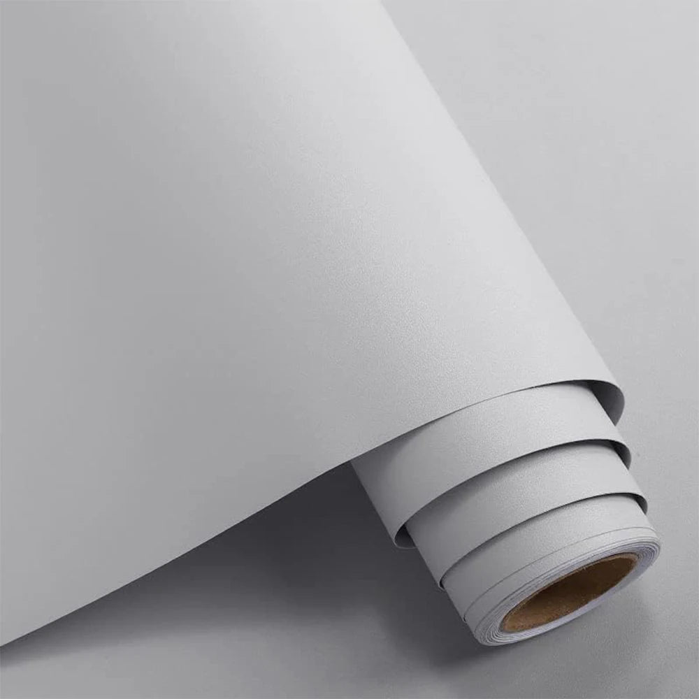 papier peint auto adhésif blanc texture grise moderne imperméable résistant l'eau extra épais salon