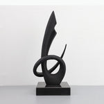 sculpture moderne grenade racine ginseng abstraite cercle noir doré livres décoration