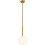suspension lumineuse moderne or blanc sphérique mat câble suspendu minimaliste chambre restaurant