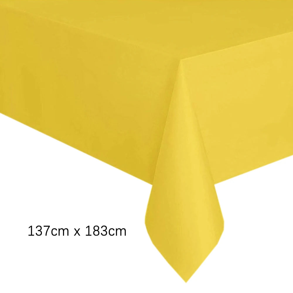 serviette table jetable rectangulaire unie mariage anniversaire fête décoration table plastique moderne