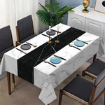 nappe marbre moderne imperméable polyester blanc noir salon restaurant mariageextérieur