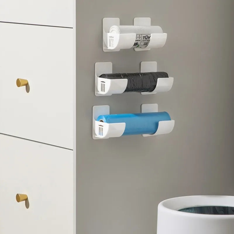 porte objets mural blanc réutilisable adhésif moderne minimaliste stockage rangement sacs petits objets
