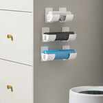 porte objets mural blanc réutilisable adhésif moderne minimaliste stockage rangement sacs petits objets