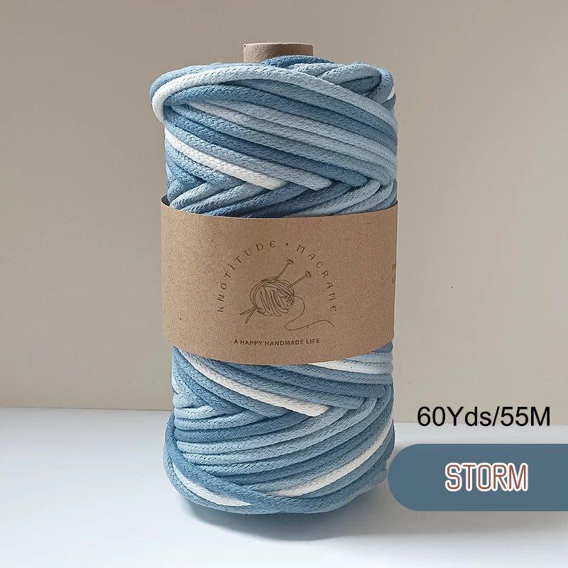 corde tressée macramé pastel haute ténacité 100% coton créative boucle métallique écologique artisanale