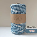 corde tressée macramé pastel haute ténacité 100% coton créative boucle métallique écologique artisanale