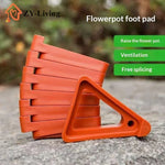 pieds pot fleurs orange modernes drainage plantes intérieur extérieur 9cmx7cm