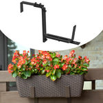 support pots fleurs suspendus balcon railing noir moderne industrial adjustable planters bracket hanging garden