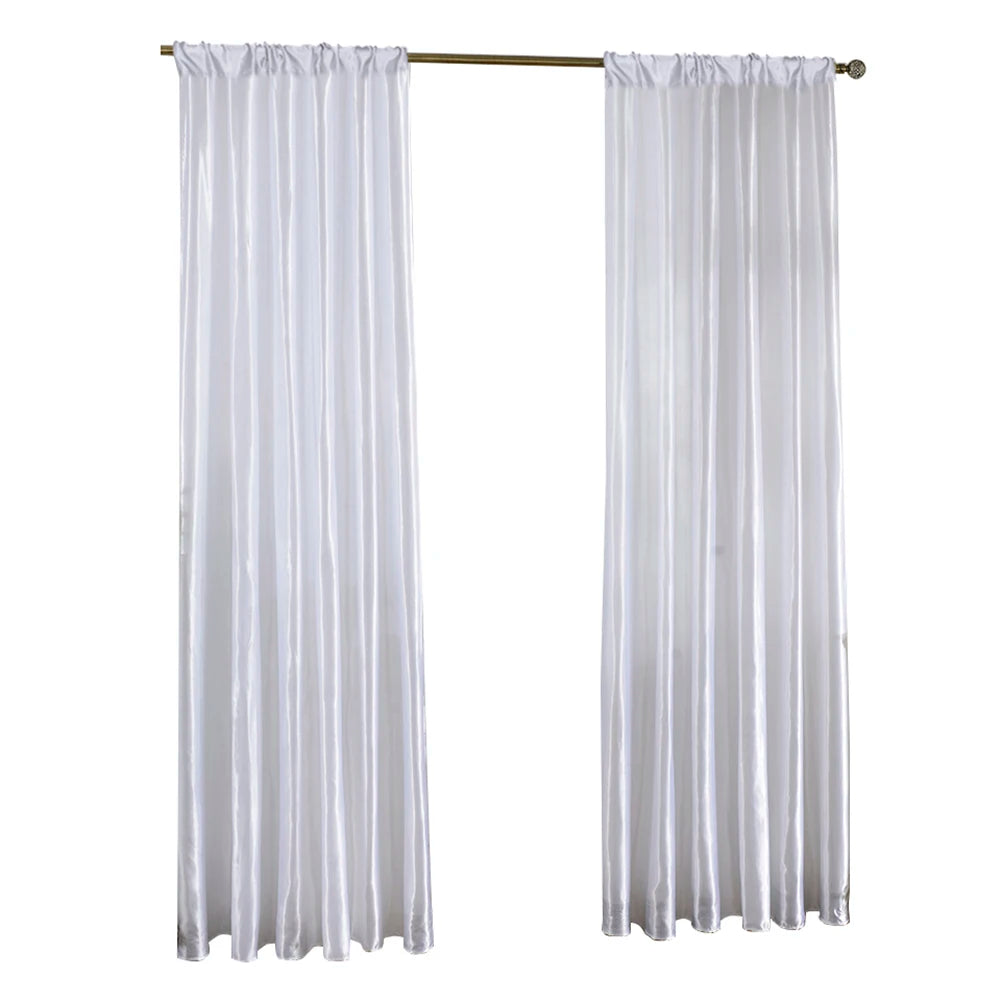 rideaux plissés blanc bleu rouge élégants semi transparent salon moderne polyester