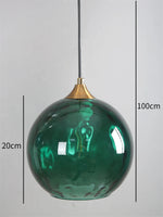 Suspension lumineuse moderne bleu clair vert foncé texture ondulée élégante chambre salon