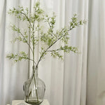 décoration maison branche artificielle feuilles vertes transparentes moderne minimaliste anniversaire mariage pendaison crémaillèreintérieur