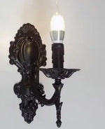 applique murale deux bras doré ornements floraux classique led chambre cuisine salle manger