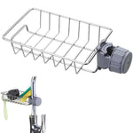 support vaisselle acier inoxydable moderne grille clips argenteé brosse gant éponge