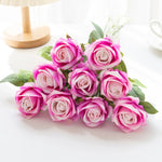 bouquet roses artificielles classiques blanc rouge violet intérieur mariage décoration anniversaire baby shower