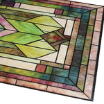 film vitrail adhésif art déco motifs floraux géométriques couleurs vives opaques fenêtre