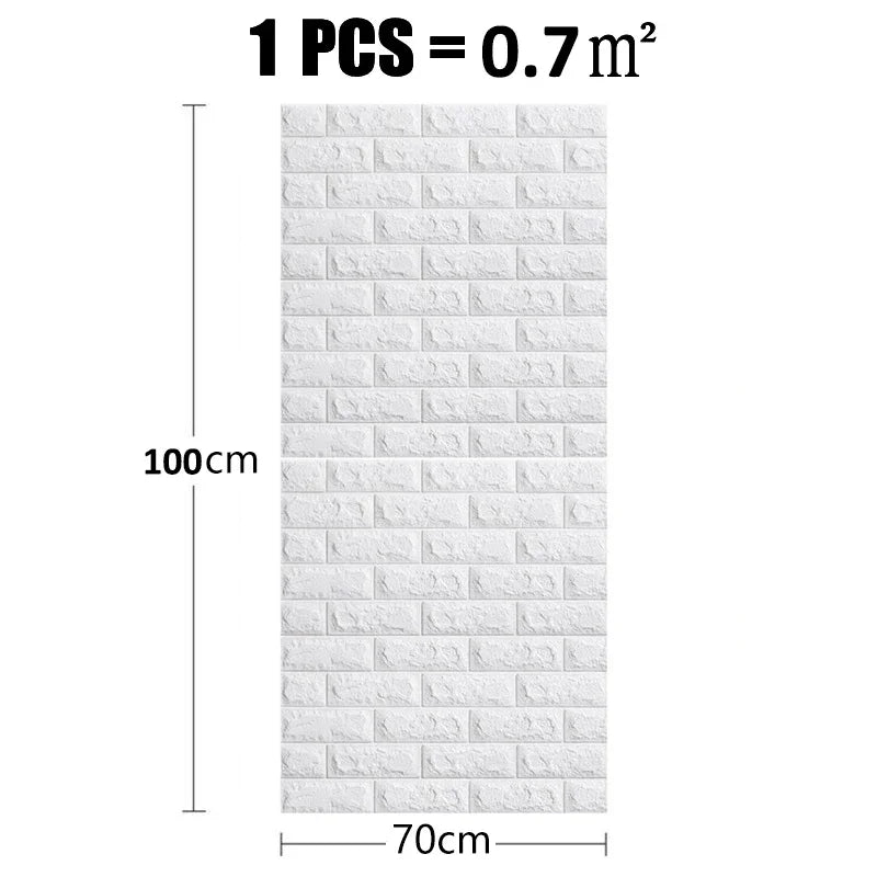 papier peint autocollant brique blanc moderne décoration mur salon chambre imperméable absorption son