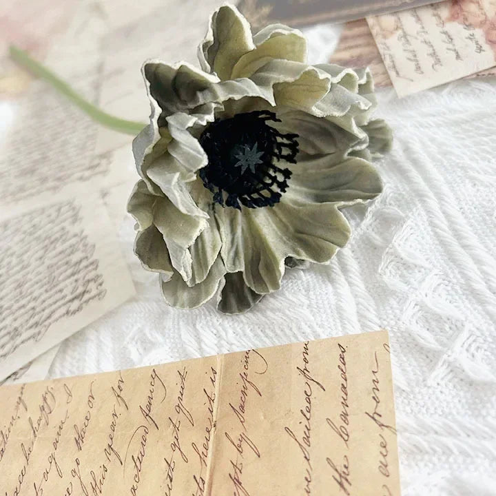 bouquet artificiel coquelicot vintage feuilles rouges noires intérieur extérieur mariage festiveDecorationintérieur