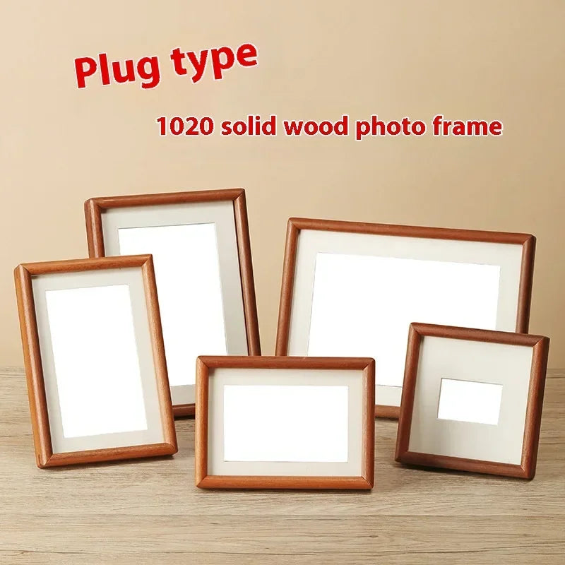 cadre photo bois naturel classique marron clair texture bois fenêtre photo minimaliste deco intérieure