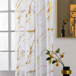 rideau blanc or marbre doré moderne translucide polyester chambre cuisinehôtel