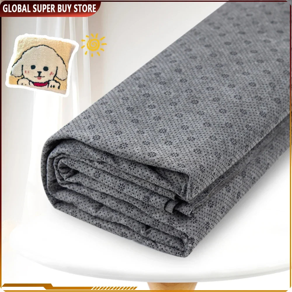 serviette moderne gris clair petits motifs floraux polyester lavable machine