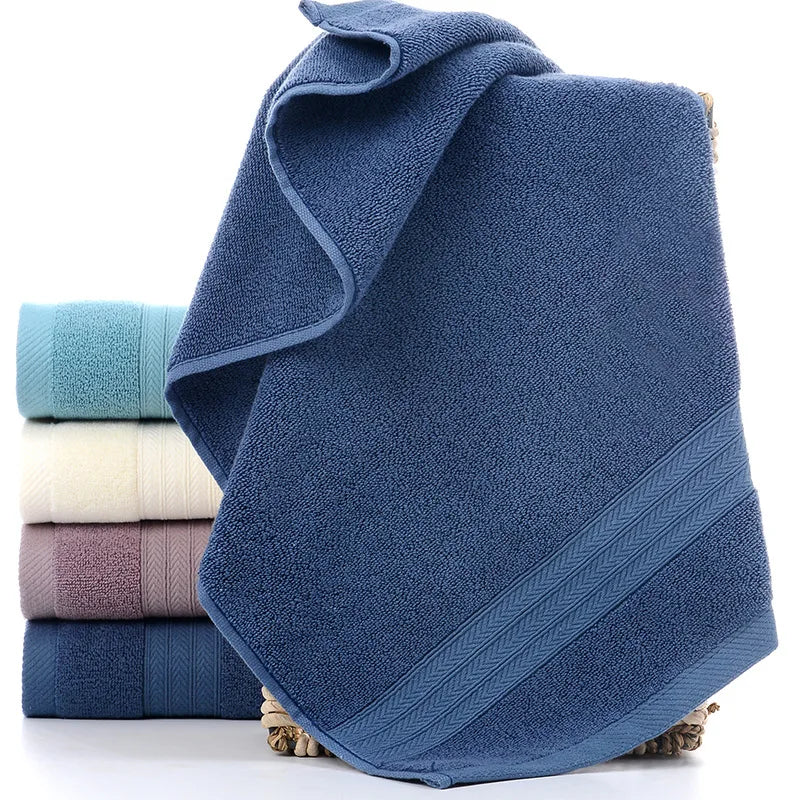 serviettes toilette coton violet blanc bleu marine rayures classiques absorbantes ensemble pièces clips