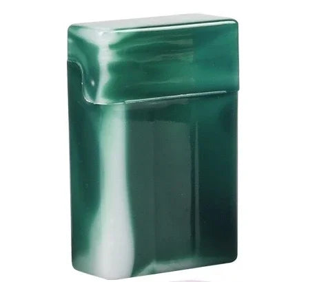 boîte cigarettes bleu marbré moderne boîte briquet stylo violet vert