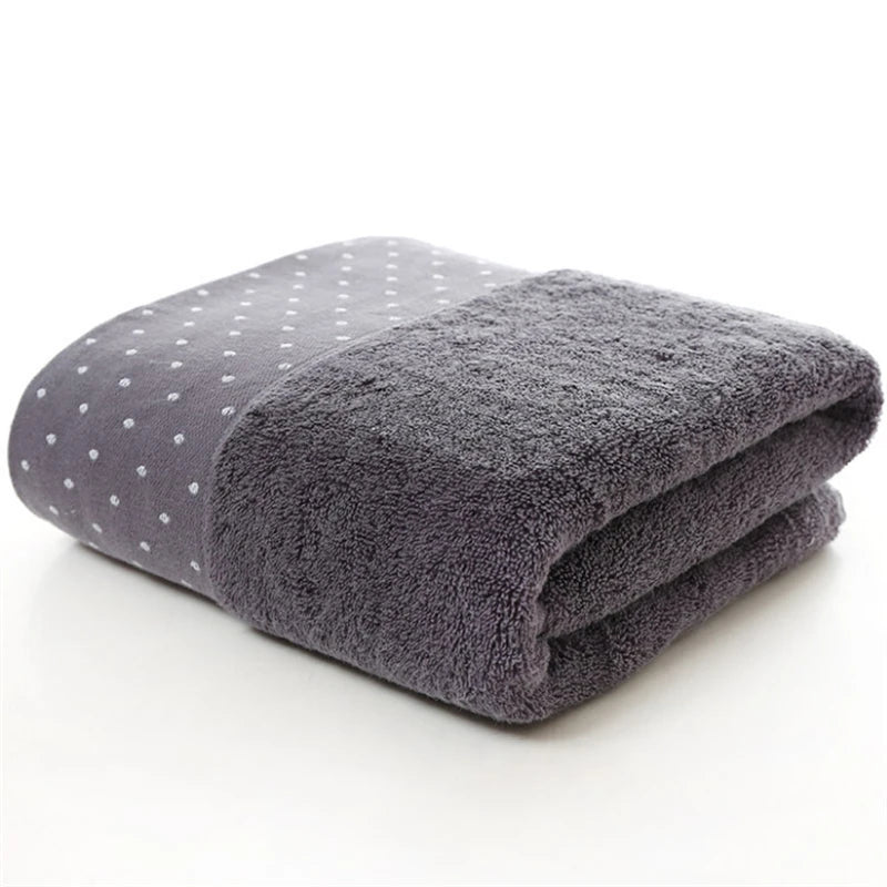 serviettes bain coton absorption rapide gris marron beige clair moderne points blancs pâques dimensions