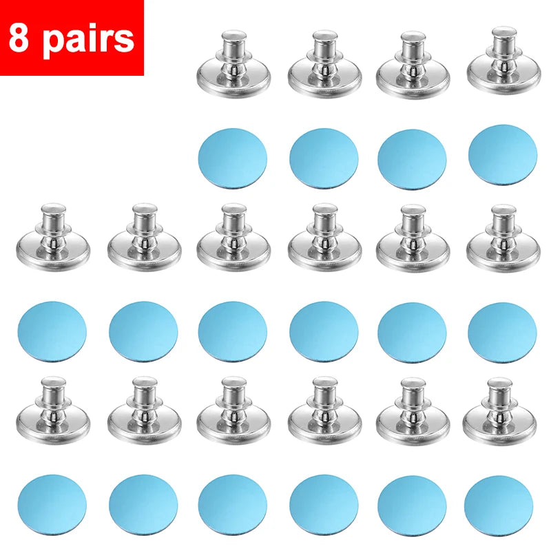 clips magnétiques amovibles rideau argenté bleu rond lisse adhésif moderne guide