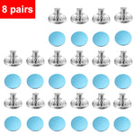 clips magnétiques amovibles rideau argenté bleu rond lisse adhésif moderne guide