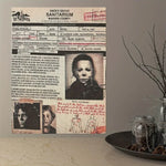 affiche vintage documentaire michael myers toile imprimée blanc noir rectangle vertical 40x50cm 60x70cm 30x40cm