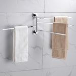 porte serviettes mural chrome lisse moderne vis fixations serviettes 415mm longueur