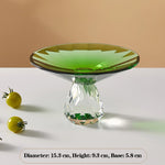 plateau dessert cristal transparent facetté moderne élégant fruits collations luxe