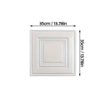 plaque decorative mur impermeeuble adhesif blanc geometrique resistant humidite 35cm 35cm