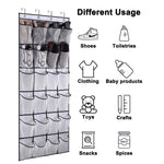 organisateur mural chaussures compartiments tissu polyestère clips suspendus moderne fonctionnel noir pliable
