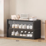 organisateur chaussures noir moderne meuble salon rangement tapis tabouret plante tablette amovible