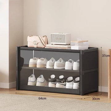 organisateur chaussures noir moderne meuble salon rangement tapis tabouret plante tablette amovible