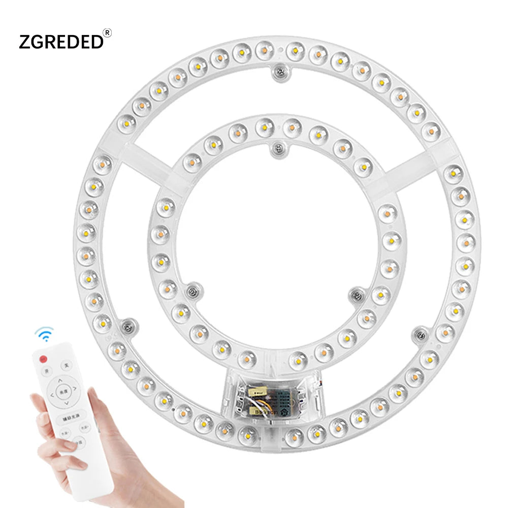 Panneau led blanc circulaire moderne aimant télécommande 60w 72w 80w 100w