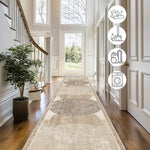 tapis moderne minimaliste concentrique polyester durable beige gris antidérapant intérieur extérieur