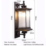 lampe murale classique marron transparente rayures verticales éclairage quotidien chinois