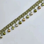 ruban décoratif or argent élégant pendantes motif géométrique classique adhésif vert blanc