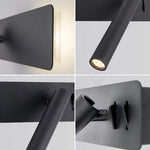 lampe murale moderne rotative bras articulé blanc led minimaliste fixée mur