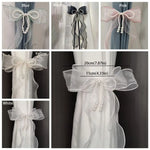 rubans fenêtre blancs organza décoratifs facilement installables moderne 20cm 11cm