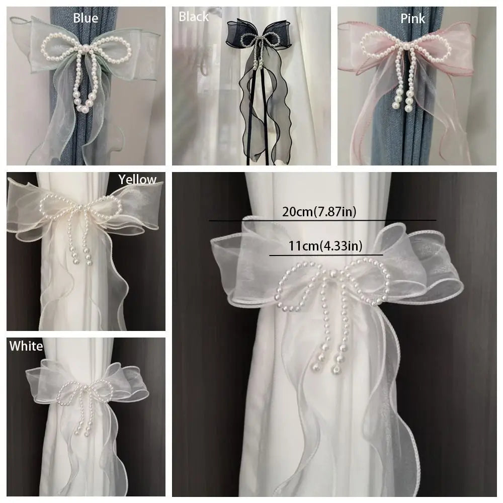 rubans fenêtre blancs organza décoratifs facilement installables moderne 20cm 11cm